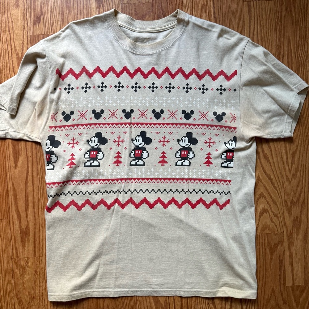 Hanes Cream Christmas Disney T-Shirt